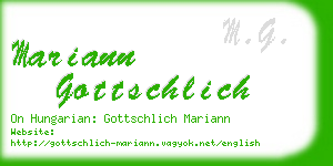 mariann gottschlich business card